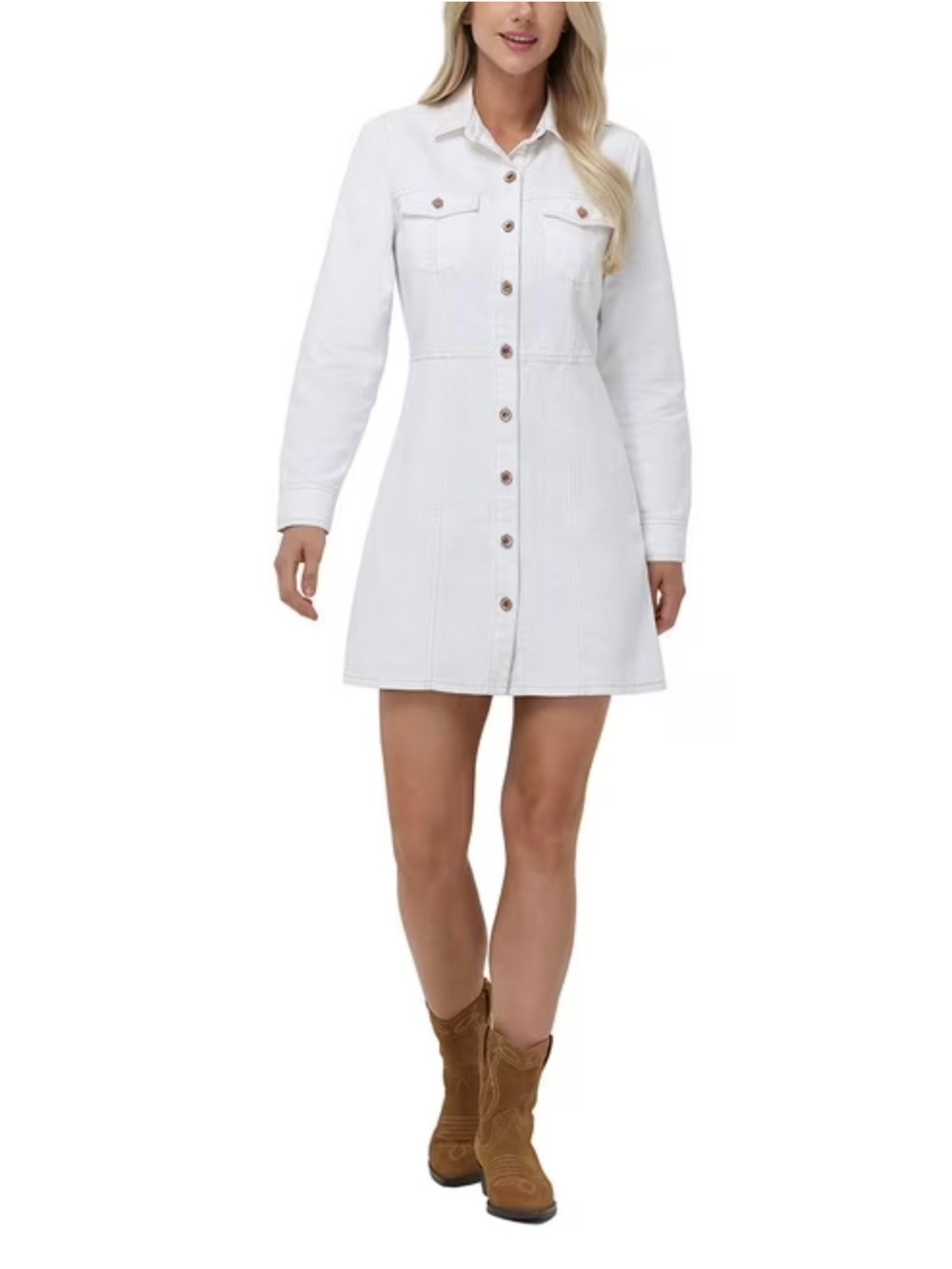 Frye Women's Long Sleeve Denim Mini Dress NWOT Size Small